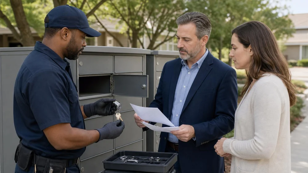 Mailbox Lock Replacement: Verify Authority and Key Handoff