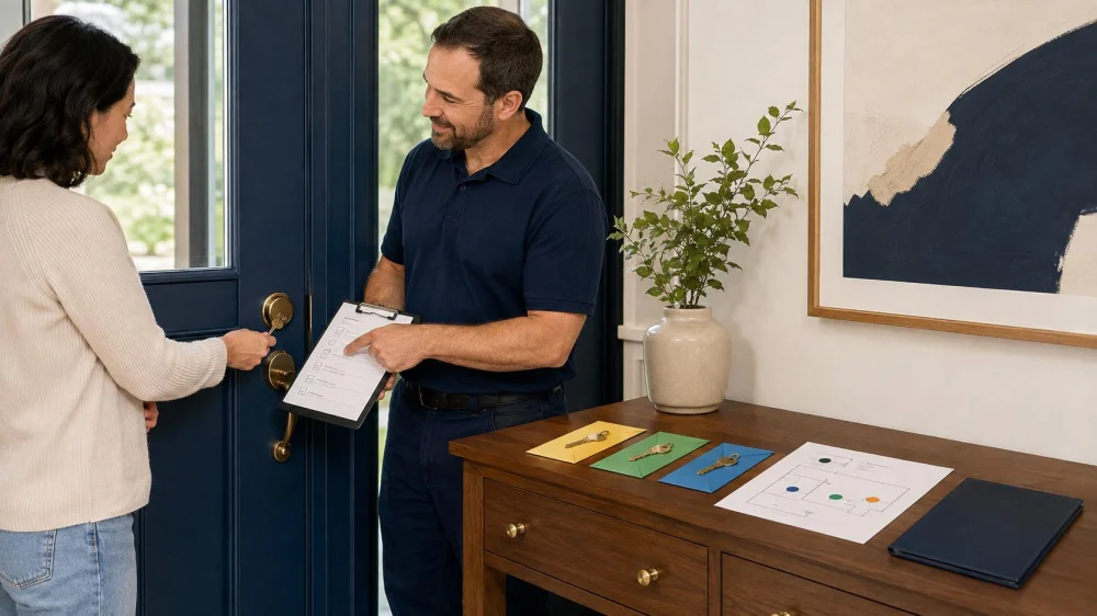 Lock Rekey Appointment: Prepare Access and Key Handoff