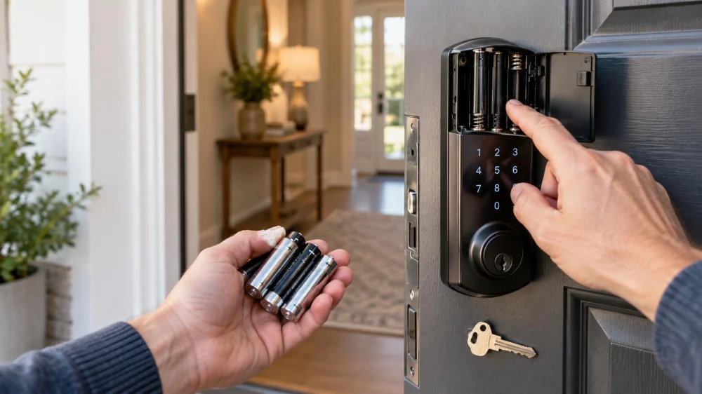 Smart Lock Battery Change: Access, Backup, and Final Test